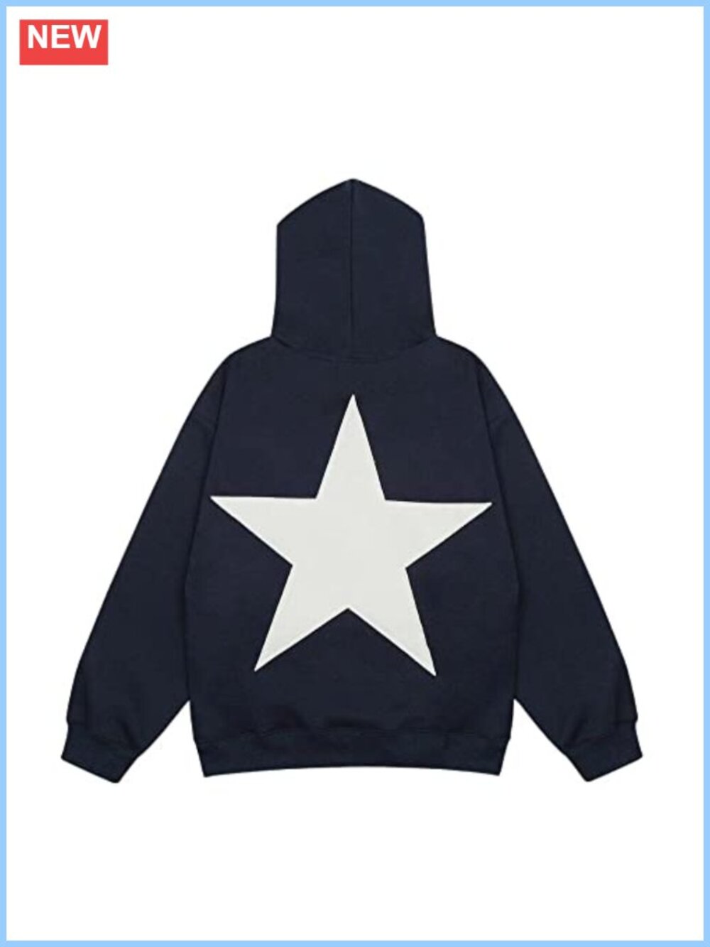 Y2k Oversized Graphic Hoodie Star Embroidery Pullover Long Sleeve Aesthetic 90s